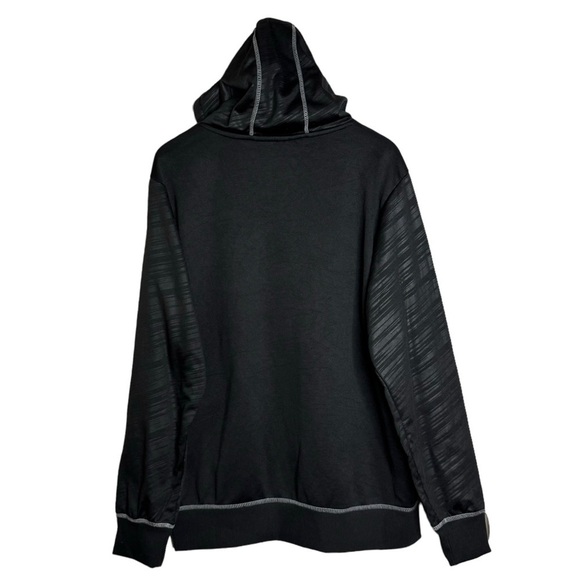 Star Wars Black Gray Stripes Long Sleeve Drawstring Hoodie Kangaroo Pocket Large - Picture 2 of 16